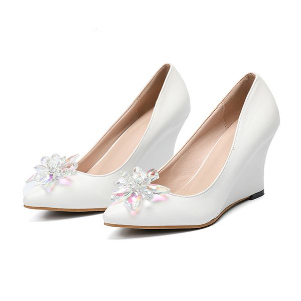 sandals 2021 autumn white crystal slope with pointed bridal wedding shoes banquet dress large size high heel women's single xfjg, Black
sandals 2021 autumn white crystal slope with pointed bridal wedding shoes banquet dress large size high heel women's single xfjg, Black