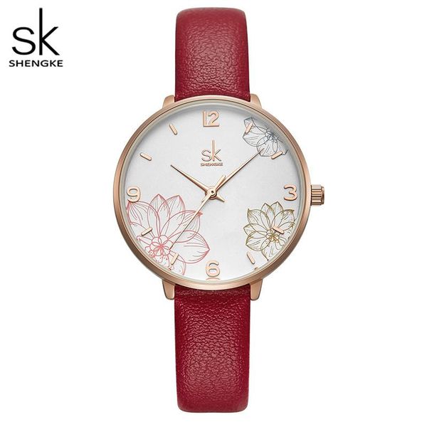 wristwatches shengke big flower watch dial women dress watches simple fashion style leather strap lady clock relogio feminino montre femme, Slivery;brown
wristwatches shengke big flower watch dial women dress watches simple fashion style leather strap lady clock relogio feminino montre femme, Slivery;brown