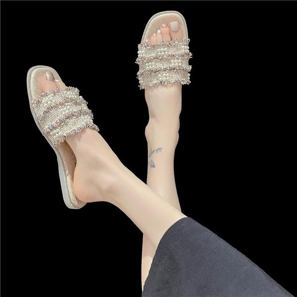 slippers string bead female shoes casual slides 2021 luxury flat massage basic fabric pu fashion cotton st, Black
slippers string bead female shoes casual slides 2021 luxury flat massage basic fabric pu fashion cotton st, Black