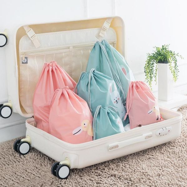 storage bags suitcase shoes underwear travel cartoon waterproof organizer clothes packing drawstring bag with rope 
storage bags suitcase shoes underwear travel cartoon waterproof organizer clothes packing drawstring bag with rope