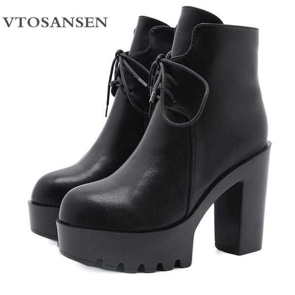 boots thick heels women pu leather platform bandage booties woman high heel fall rubber sole party shoes footwear spring, Black
boots thick heels women pu leather platform bandage booties woman high heel fall rubber sole party shoes footwear spring, Black