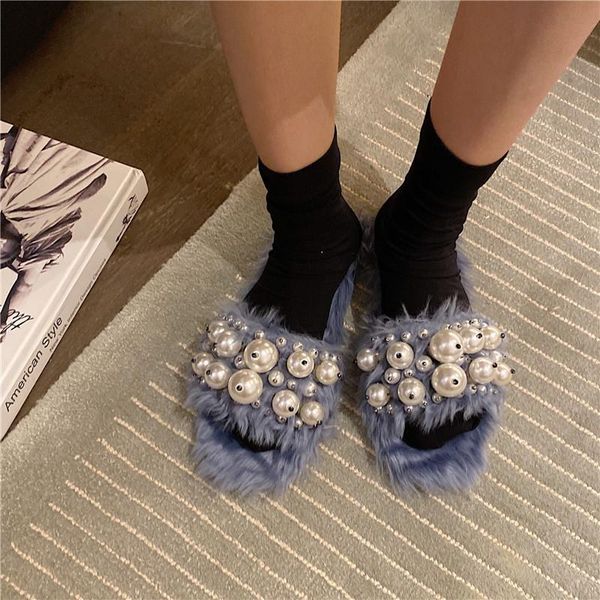 internet-famous fluffy slippers female outer wear sweet fairy wild handmade beaded pearl flat flip-flops, Black
internet-famous fluffy slippers female outer wear sweet fairy wild handmade beaded pearl flat flip-flops, Black