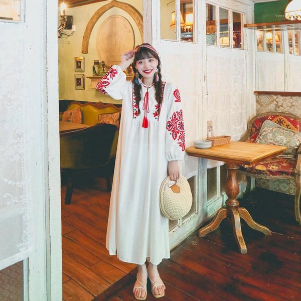 casual dresses superaen national style embroidered retro bohemian straight v-neck ankle-length women dress, Black;gray
casual dresses superaen national style embroidered retro bohemian straight v-neck ankle-length women dress, Black;gray