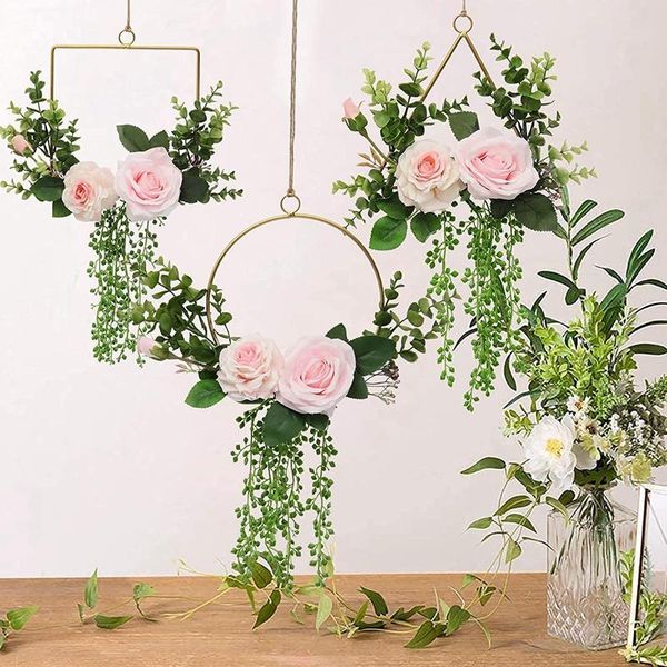 decorative flowers & wreaths floral hoop wreath set of 3 artificial rose and eucalyptus hanging wall garland for wedding decor
decorative flowers & wreaths floral hoop wreath set of 3 artificial rose and eucalyptus hanging wall garland for wedding decor
