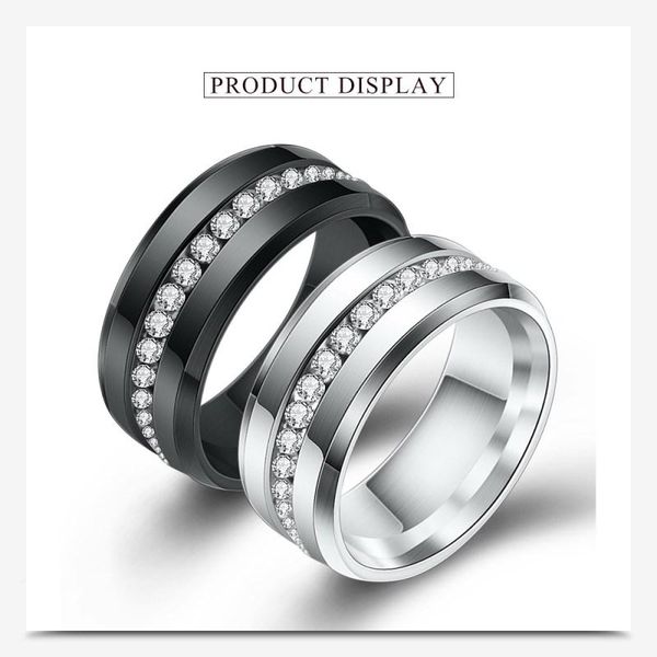 sale fashionable and simple stainless steel ring wholesale crystal from swarovskis single row of embedded zircon fit women cluster rings, Golden;silver
sale fashionable and simple stainless steel ring wholesale crystal from swarovskis single row of embedded zircon fit women cluster rings, Golden;silver