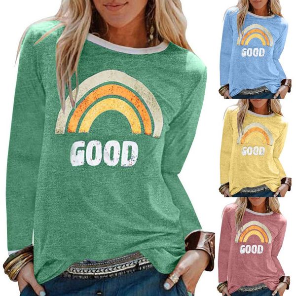 women's blouses & shirts fashion rainbow print tunic blouse shirt loose o-neck tee casual autumn ladies female women long sleeve bl, White
women's blouses & shirts fashion rainbow print tunic blouse shirt loose o-neck tee casual autumn ladies female women long sleeve bl, White