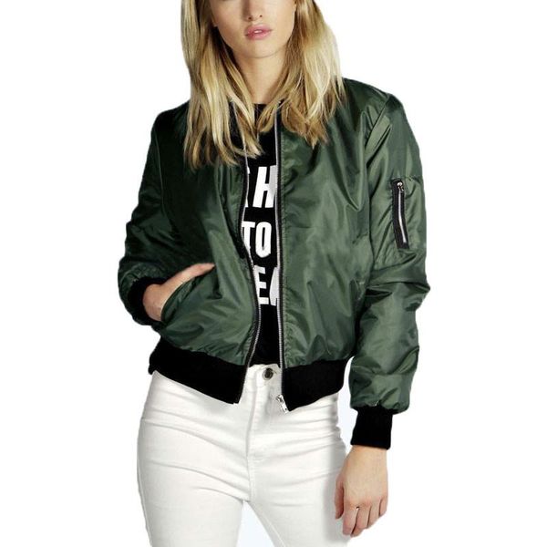 women's jackets spring autumn women thin basic bomber jacket long sleeve coat casual stand collar slim fit outerwear, Black;brown
women's jackets spring autumn women thin basic bomber jacket long sleeve coat casual stand collar slim fit outerwear, Black;brown