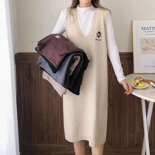 maternity dresses clothes autumn korean style mid-length knit sweater , fashionable western sleeveless vest bottoming dress, White
maternity dresses clothes autumn korean style mid-length knit sweater , fashionable western sleeveless vest bottoming dress, White