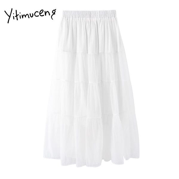 yitimuceng white skirt women gauze mini a-line high waist mid-calf clothing solid 2021 spring summer korean fashion skirts, Black
yitimuceng white skirt women gauze mini a-line high waist mid-calf clothing solid 2021 spring summer korean fashion skirts, Black
