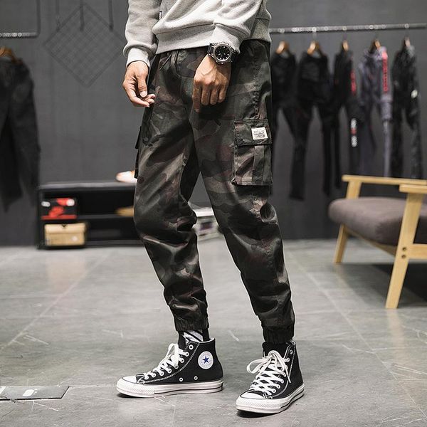 men's pants 2021 spring and autumn overalls camouflage casual long loose mid-waist sports trendy clothing, Black
men's pants 2021 spring and autumn overalls camouflage casual long loose mid-waist sports trendy clothing, Black