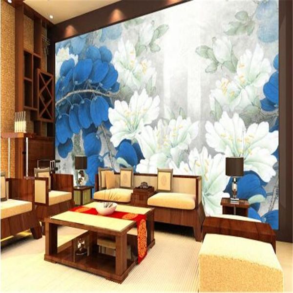 wallpapers custom 3d po chinese style non-woven wall paper lily valley blue flowers murals for living room home decor
wallpapers custom 3d po chinese style non-woven wall paper lily valley blue flowers murals for living room home decor