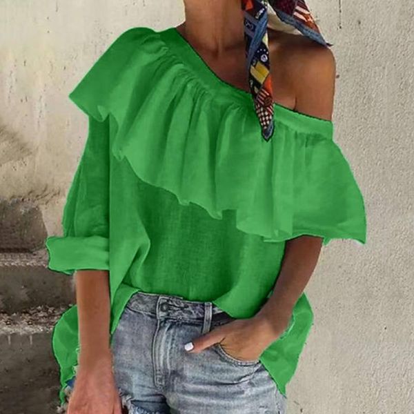 women's blouses & shirts harajuku short sleeve loose slash neck women 2021 summer ruffle chiffon fabric fashion casual blusas mujer 6, White
women's blouses & shirts harajuku short sleeve loose slash neck women 2021 summer ruffle chiffon fabric fashion casual blusas mujer 6, White