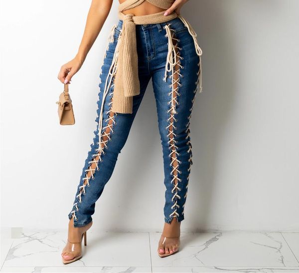 women's jeans skinny blue denim pants hight waist grommet bandage lace up hollow out fitness pencil streetwear trousers
women's jeans skinny blue denim pants hight waist grommet bandage lace up hollow out fitness pencil streetwear trousers