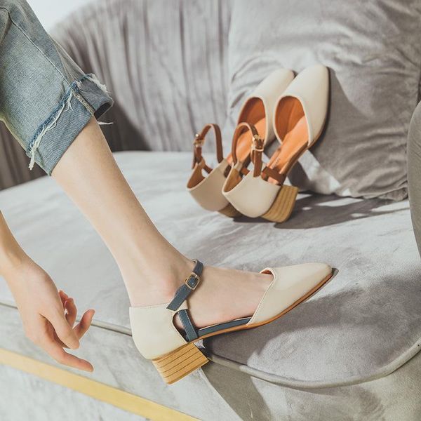 sandals 2021 women fashion pointed toe elegant square heel ankle buckle rubber sole quality leather shoes ladies dress casual, Black
sandals 2021 women fashion pointed toe elegant square heel ankle buckle rubber sole quality leather shoes ladies dress casual, Black