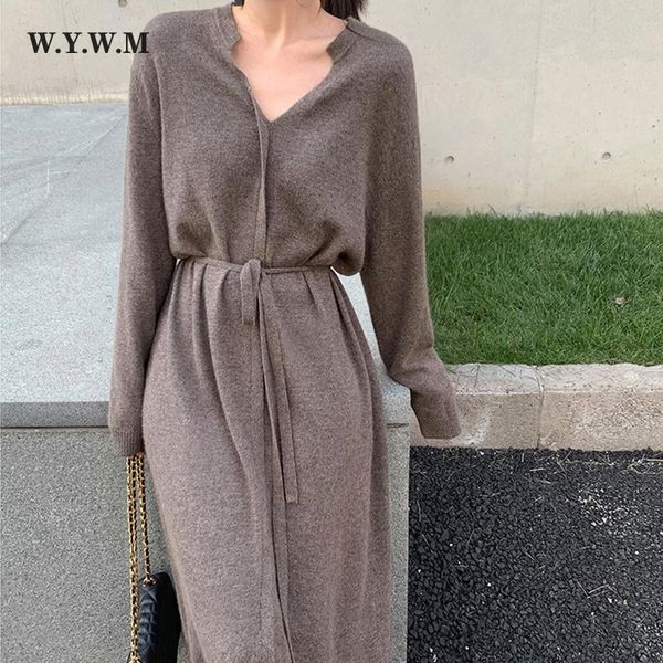 casual dresses wywm 2021 autumn belt knitted women korean fashion high waist bottoming long elegant winter sweater straight pullovers, Black;gray
casual dresses wywm 2021 autumn belt knitted women korean fashion high waist bottoming long elegant winter sweater straight pullovers, Black;gray