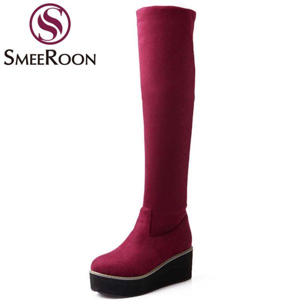 boots smeeroon plus size 34-43 women round toe platform flock wine red knee high woman ladies shoes, Black
boots smeeroon plus size 34-43 women round toe platform flock wine red knee high woman ladies shoes, Black