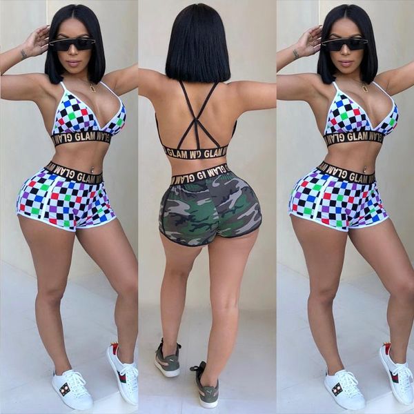 women's tracksuits zaggin 2021 autumn women camouflage plaid sling 2-piece set lady deep v-neck sleeveless shorts backless skinny s, Gray
women's tracksuits zaggin 2021 autumn women camouflage plaid sling 2-piece set lady deep v-neck sleeveless shorts backless skinny s, Gray
