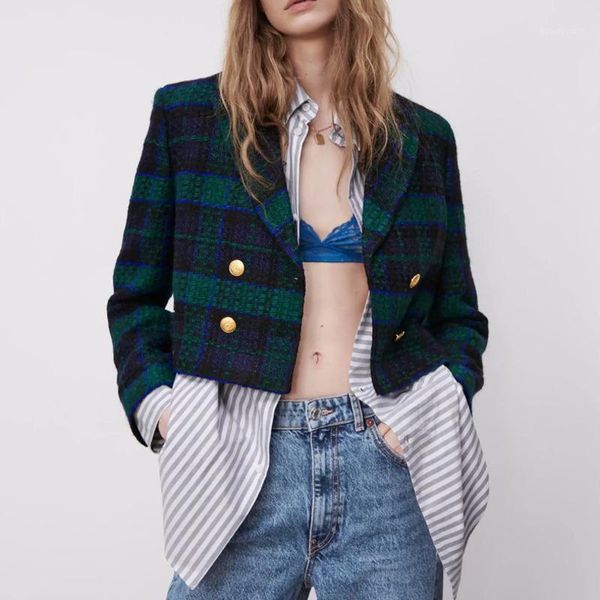 women's suits & blazers women 2021 fashion double breasted tweed cropped blazer coat vintage long sleeve female outerwear jackets and c, White;black
women's suits & blazers women 2021 fashion double breasted tweed cropped blazer coat vintage long sleeve female outerwear jackets and c, White;black