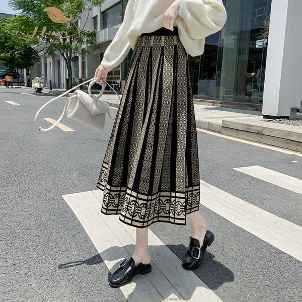 skirts sishion winter black pleated knitted skirt women boho print vintage high waist 2021 plus size casual wf0234
skirts sishion winter black pleated knitted skirt women boho print vintage high waist 2021 plus size casual wf0234