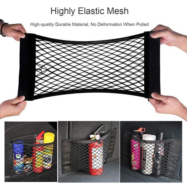 car organizer net pocket back rear mesh trunk seat elastic string magic sticker universal storage bag cage auto
car organizer net pocket back rear mesh trunk seat elastic string magic sticker universal storage bag cage auto