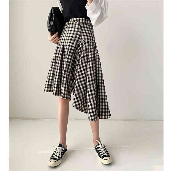 spring and summer south korea niche design feeling plaid skirts pleated vintage japanese skirt 210416, Black
spring and summer south korea niche design feeling plaid skirts pleated vintage japanese skirt 210416, Black