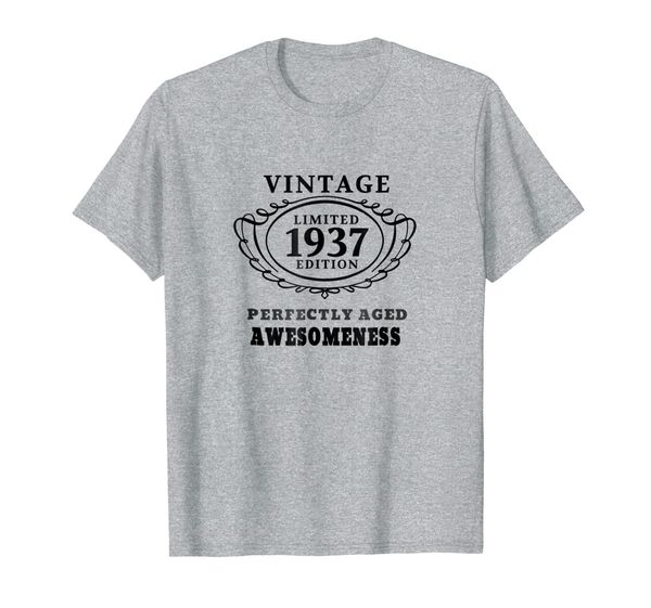 1937 gift idea t shirt, White;black