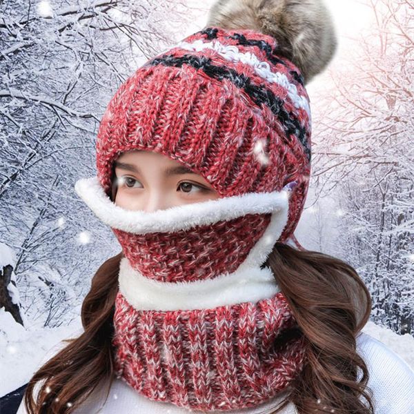 winter cycling hat women 3piece set warm knitted wool cap beanies skullies hats outdoor female velvet thick anti-smog knit caps, Black;white
winter cycling hat women 3piece set warm knitted wool cap beanies skullies hats outdoor female velvet thick anti-smog knit caps, Black;white