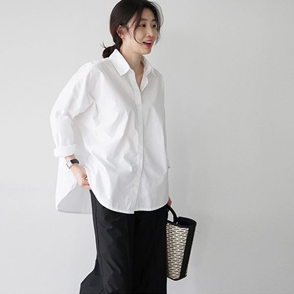 new fashion women shirts wild cotton long sleeve casual blouses and female autumn solid color women clothing 210421, White
new fashion women shirts wild cotton long sleeve casual blouses and female autumn solid color women clothing 210421, White