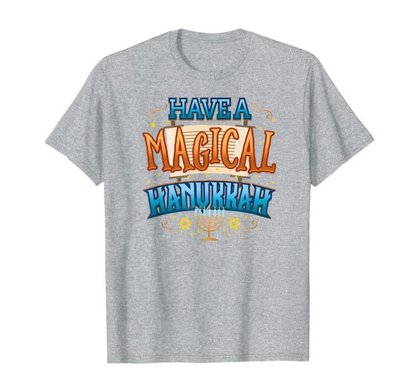 hanukkah shirt menorah shirt have a magical hanukkah t-shirt, White;black