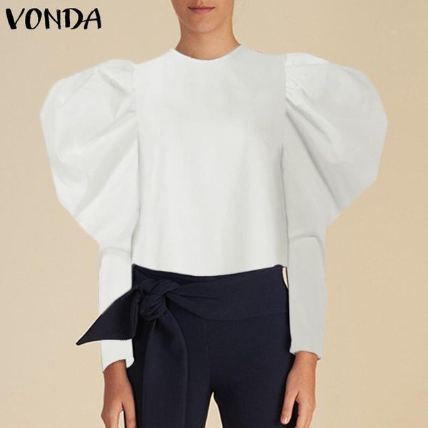 women's solid blouse elegant shirts vonda 2021 puff sleeve blusas stylish casual chemise plus size tunic blouses &, White
women's solid blouse elegant shirts vonda 2021 puff sleeve blusas stylish casual chemise plus size tunic blouses &, White