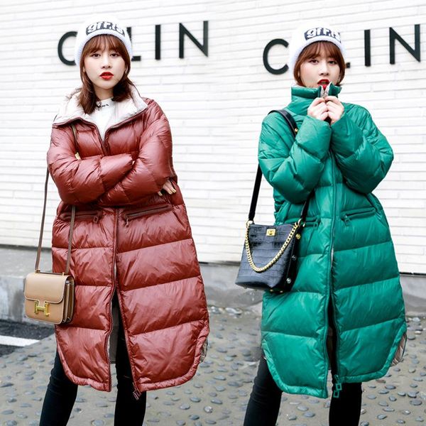 women's jackets 2021 winter's down parkas jacket long knee korean version loose coat solid color all-around fashion, Black;brown
women's jackets 2021 winter's down parkas jacket long knee korean version loose coat solid color all-around fashion, Black;brown