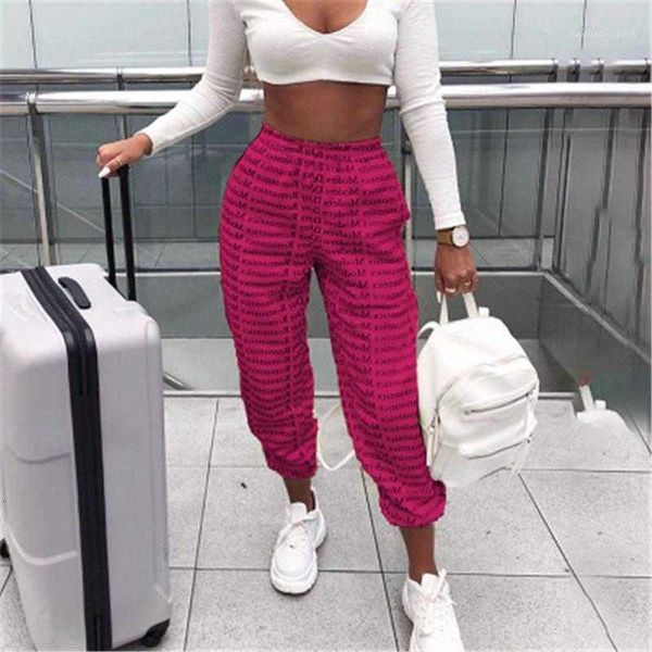 women's pants & capris casual trousers designer female mid waist loose sports women letter strap tightening fashion occident el qi7t, Black;white
women's pants & capris casual trousers designer female mid waist loose sports women letter strap tightening fashion occident el qi7t, Black;white