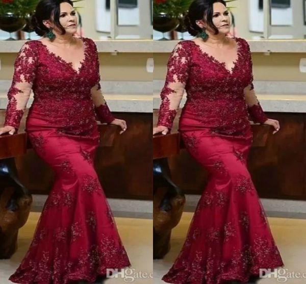dark red plus size evening dresses mermaid lace applique scoop neck long sleeves custom made tulle beaded floor length prom party gown 2022, Black;red
dark red plus size evening dresses mermaid lace applique scoop neck long sleeves custom made tulle beaded floor length prom party gown 2022, Black;red