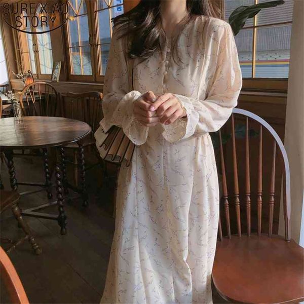 spring women dress printed floral elegant puff sleeve v-neck elastic waist high female autumn chiffon dresses 10255 210421, Black;gray
spring women dress printed floral elegant puff sleeve v-neck elastic waist high female autumn chiffon dresses 10255 210421, Black;gray