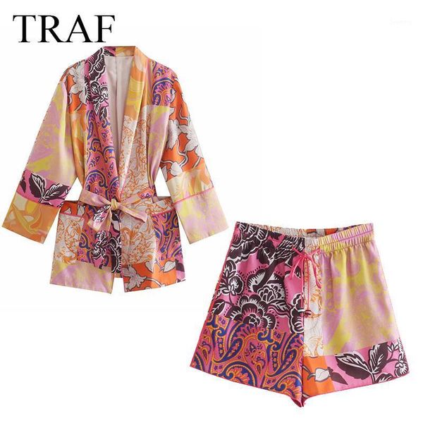women's tracksuits women's clothing 2022 shorts sets fashion print kimono shirt high waist elastic casual suits with street wear, Gray
women's tracksuits women's clothing 2022 shorts sets fashion print kimono shirt high waist elastic casual suits with street wear, Gray