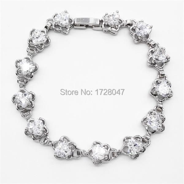 white color rhodium plated bracelets pulseiras femininas wedding party jewelry heart zircon crystal bracelets&bangles link, chain, Black
white color rhodium plated bracelets pulseiras femininas wedding party jewelry heart zircon crystal bracelets&bangles link, chain, Black