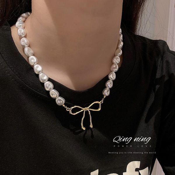 chains web celebrity design feeling necklace irregular bowknot pearl fashion simple sautoir tide female personality, Silver
chains web celebrity design feeling necklace irregular bowknot pearl fashion simple sautoir tide female personality, Silver
