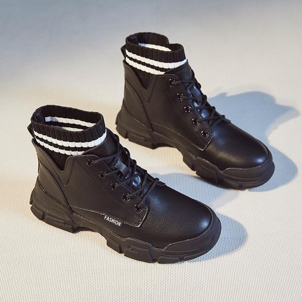 Women Boots Snow 2021 trend Soft Winter Plush Leather Sock Fashion Ankle Martin Boots for Women Female Booties Footwear, Black
Women Boots Snow 2021 trend Soft Winter Plush Leather Sock Fashion Ankle Martin Boots for Women Female Booties Footwear, Black