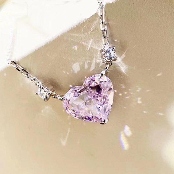pendant necklaces chain zircon heart necklace lover clavicle choker valentine jewelry gift for women, Silver
pendant necklaces chain zircon heart necklace lover clavicle choker valentine jewelry gift for women, Silver