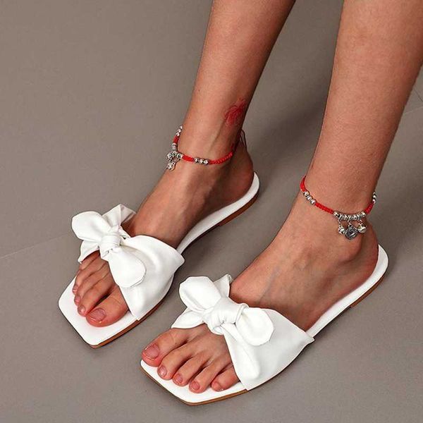 plus size 43 solid single band cute bow-knot decor fashion flip fops beach slides shoes for women flat open toe summer slippers, Black
plus size 43 solid single band cute bow-knot decor fashion flip fops beach slides shoes for women flat open toe summer slippers, Black