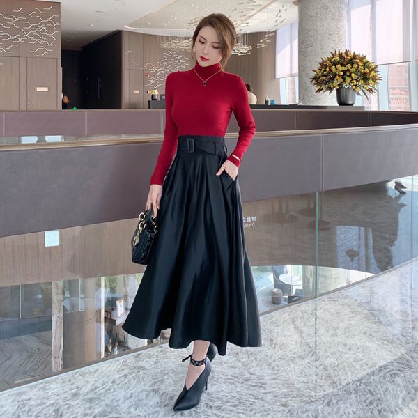 skirts fashion large swing high pleated slim waist a-line temperament satin skirt 4411, Black
skirts fashion large swing high pleated slim waist a-line temperament satin skirt 4411, Black