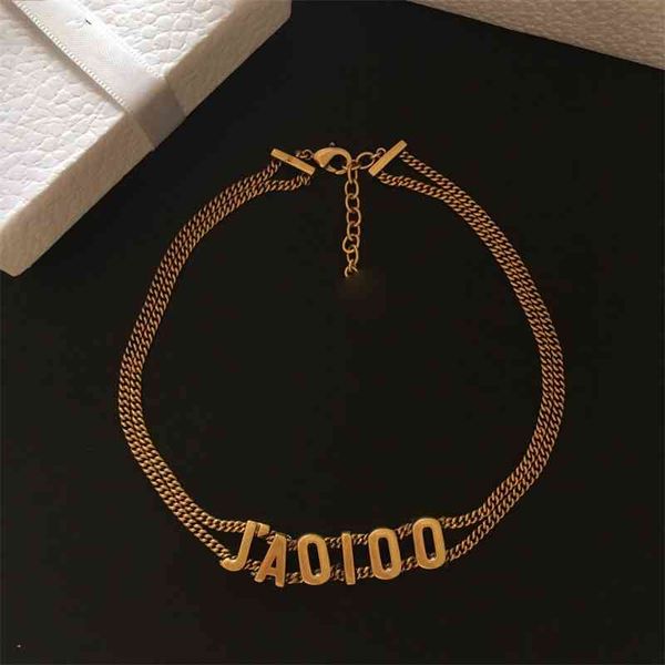 70% off outlet online family letter double choke neck chain collar chain necklace, Black
70% off outlet online family letter double choke neck chain collar chain necklace, Black