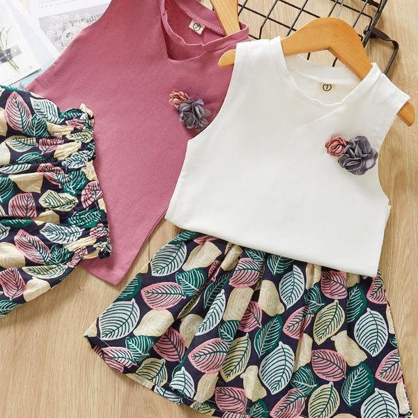 clothing sets summer girl sleeveless mini cotton pullover flowers europe america 2021 white fashion casual skirt suit two-piece tz00139
clothing sets summer girl sleeveless mini cotton pullover flowers europe america 2021 white fashion casual skirt suit two-piece tz00139