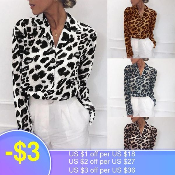 women vintage blouse long sleeve leopard print turn-down collar chiffon blouse lady office shirt casual loose 3xl 210415, White
women vintage blouse long sleeve leopard print turn-down collar chiffon blouse lady office shirt casual loose 3xl 210415, White