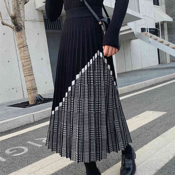 casual dresses winter cashere blend swallow gird patchwork a-line calf long knitted skirts cl43, Black;gray
casual dresses winter cashere blend swallow gird patchwork a-line calf long knitted skirts cl43, Black;gray