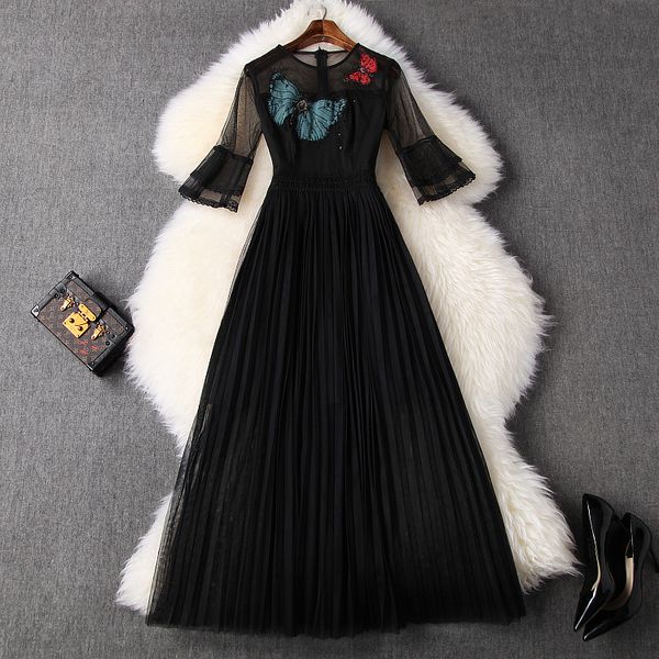 casual dresses new european and american women's dresses for spring 5 minutes of sleeve the butterfly embroidery fashion black dress 92, Black;gray
casual dresses new european and american women's dresses for spring 5 minutes of sleeve the butterfly embroidery fashion black dress 92, Black;gray