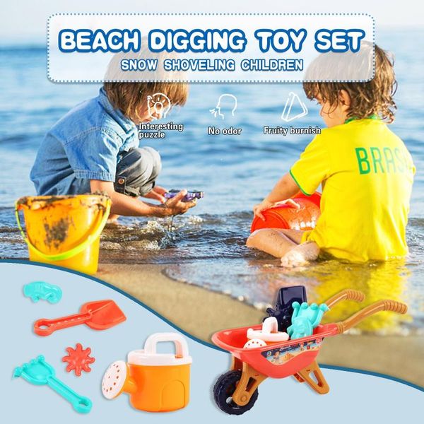 party favor 6pcs summer beach toys construction cart shovel rake shower starfish sand set play sandpit toy outdoor boys girls gift
party favor 6pcs summer beach toys construction cart shovel rake shower starfish sand set play sandpit toy outdoor boys girls gift