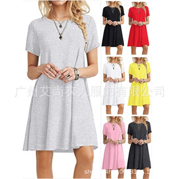 summer casual t-shirt short sleeve bohemian dress, Black;gray
summer casual t-shirt short sleeve bohemian dress, Black;gray