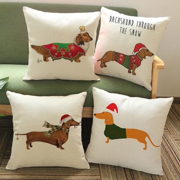 christmas clothes hat dachshund cartoon funny dog linen throw pillow case home sofa car decorative pet store cushion cover 45x45 cushion/dec
christmas clothes hat dachshund cartoon funny dog linen throw pillow case home sofa car decorative pet store cushion cover 45x45 cushion/dec