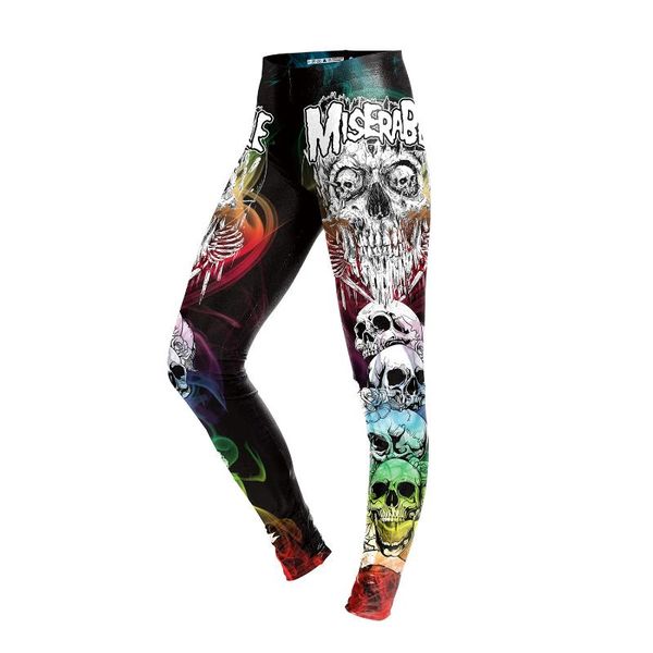 women's leggings high waist women color skull digital printing fitness legging calzas mujer plus size pants, Black
women's leggings high waist women color skull digital printing fitness legging calzas mujer plus size pants, Black